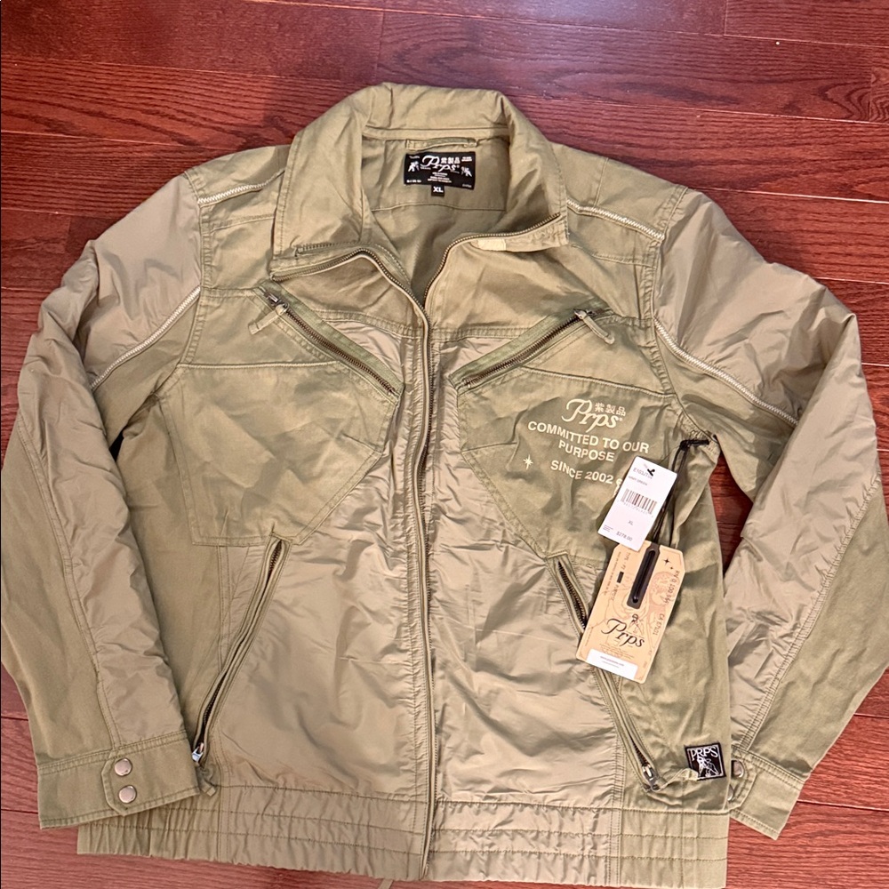 PRPS Khaki Jacket with Signature Logo